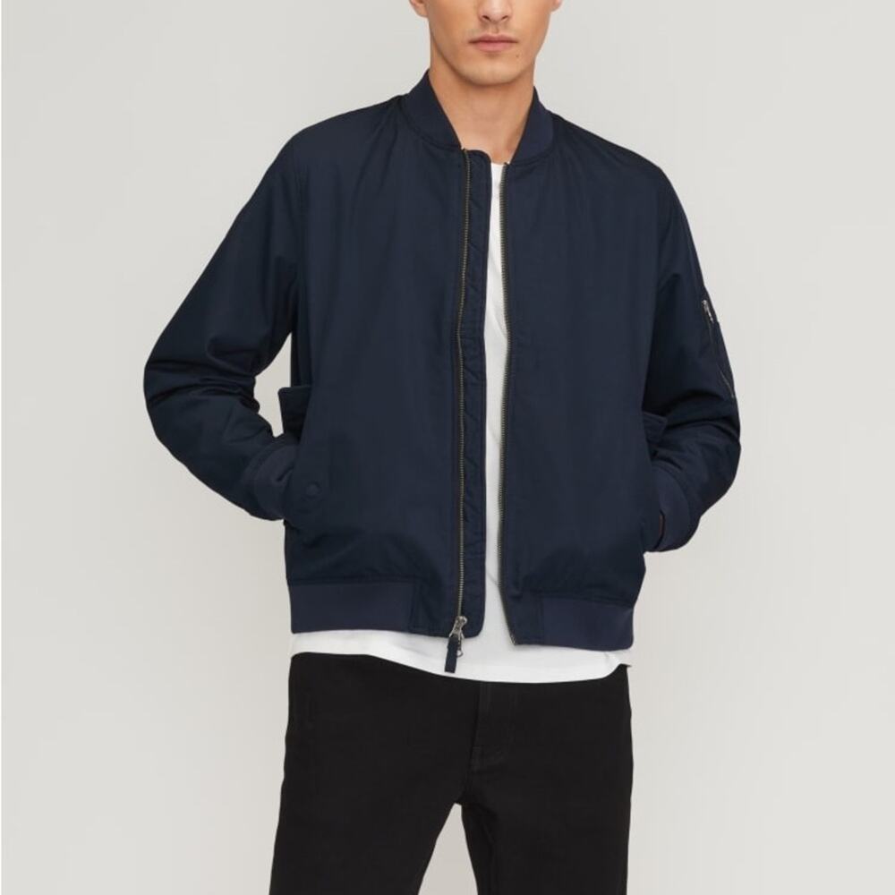 Everlane the bomber jacket Uniform in navy Size M
